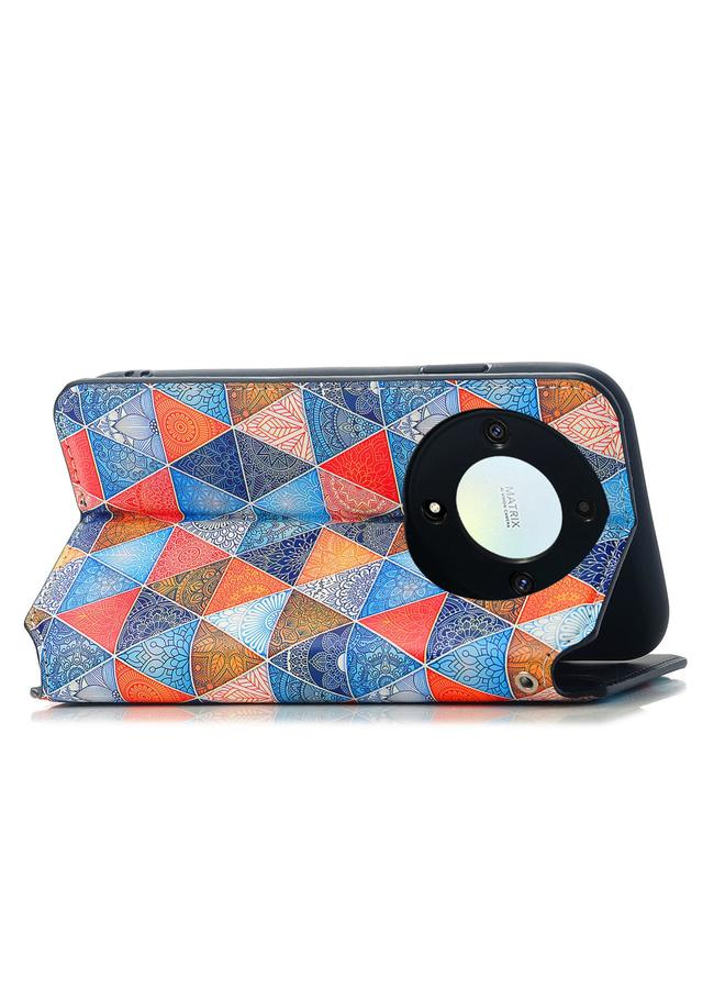 S-TOP Case For Honor Magic5 Lite CaseNeo Colorful Magnetic RFID Anti-theft Leather Phone Case - Image 3