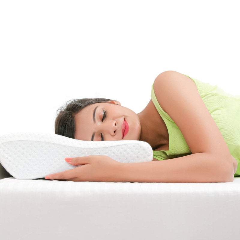 Metron Cervical Pillow for Spondylitis | Visco Soft Memory Foam Pillow for Shoulder Neck Pain | Orthopedic Contour Bed Pillow for Sleeping| Neck Support Pillow for Side Back Stomach Sleepers - Image 2