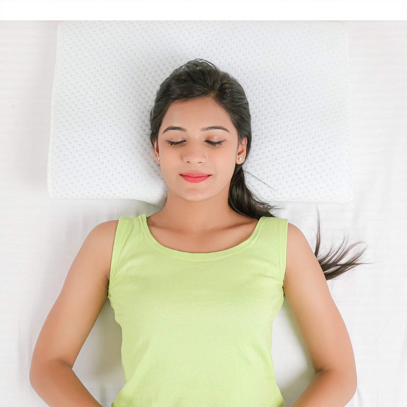 Metron Cervical Pillow for Spondylitis | Visco Soft Memory Foam Pillow for Shoulder Neck Pain | Orthopedic Contour Bed Pillow for Sleeping| Neck Support Pillow for Side Back Stomach Sleepers - Image 4