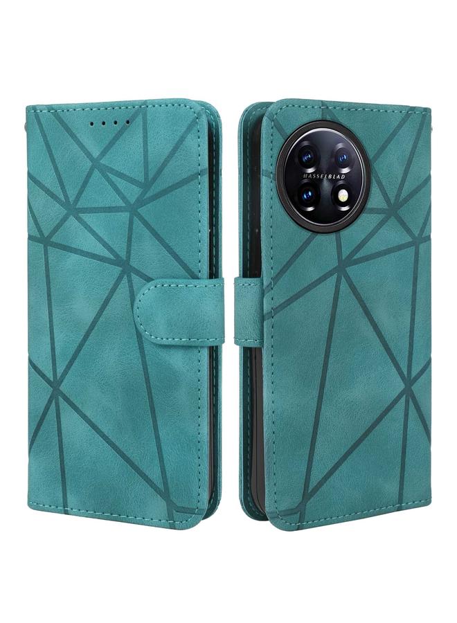 S-TOP Case For OnePlus 11 Skin Feel Geometric Lines Leather Phone Case - Image 2