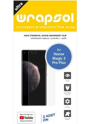 Wrapsol - Honor Magic 3 Pro Plus Screen Protector Impact Absorbing Polyurethane Film Made in America - Image 1