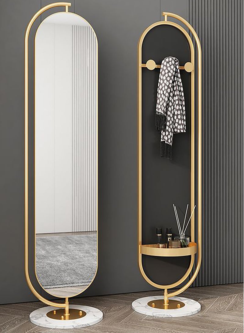 Merry Moments Oval Floor Hunger Organic Clothes Rack Garment Rack Clothing Rack Clothes Hangers Freestanding for Home Hotel Retail Stainless Steel Structure Black and Golden Colour H175xL45xW45 cm - Image 2