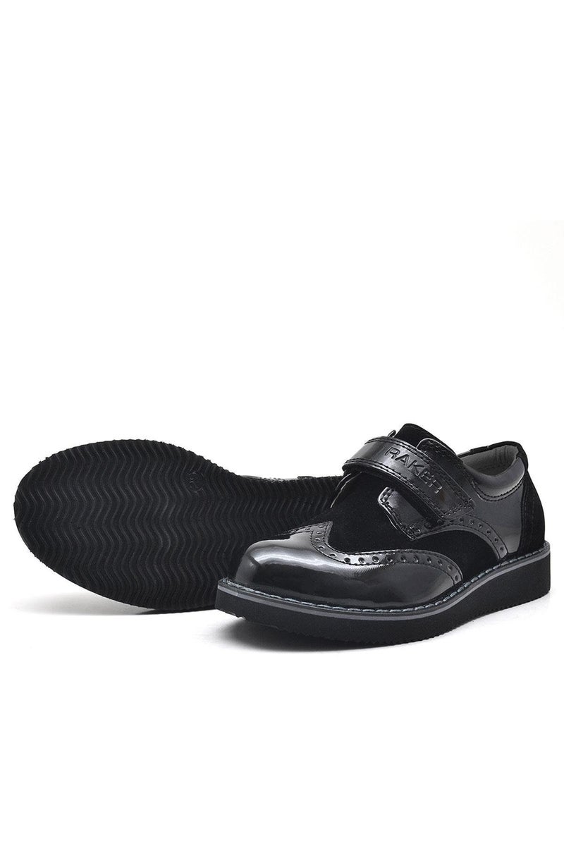 Rakerplus Raker Plus Hydra patent leather shoes with Velcro strap for everyday use for boys - Image 5