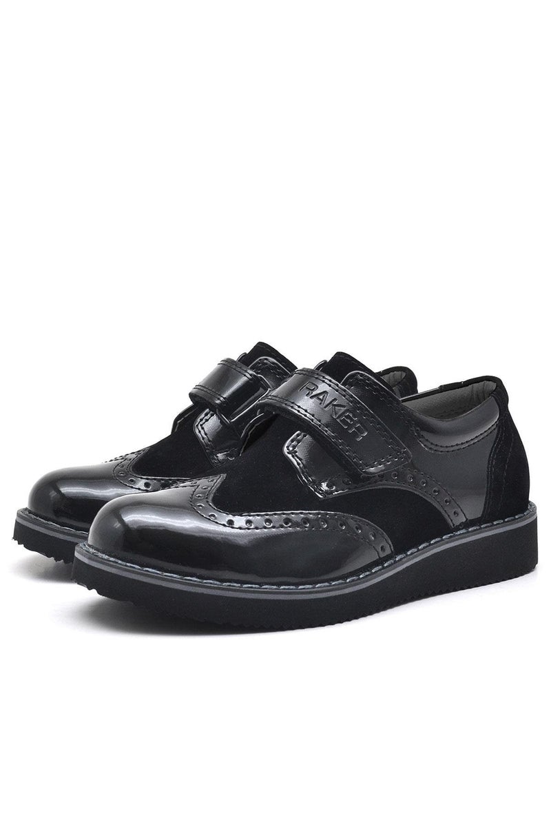 Rakerplus Raker Plus Hydra patent leather shoes with Velcro strap for everyday use for boys - Image 4