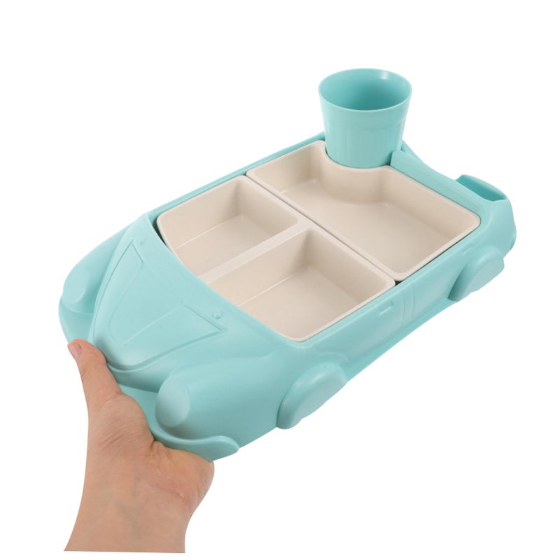 Divided Kids Plate Safe Dish Cartoon Dinnerware for Independent Eating Practical Material - Image 4