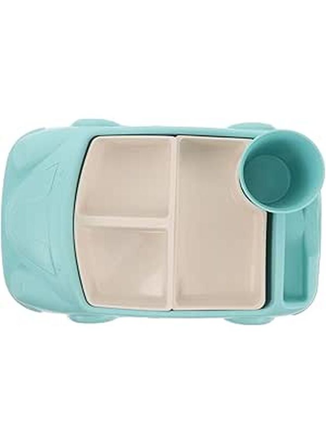 Divided Kids Plate Safe Dish Cartoon Dinnerware for Independent Eating Practical Material - Image 1