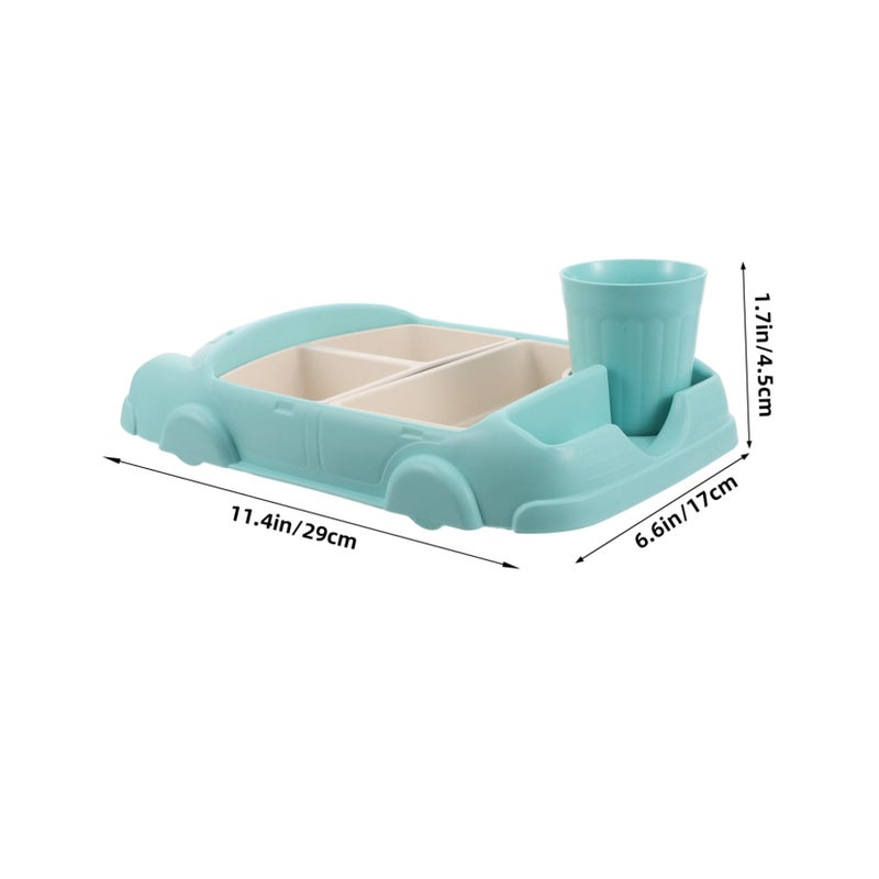Divided Kids Plate Safe Dish Cartoon Dinnerware for Independent Eating Practical Material - Image 3