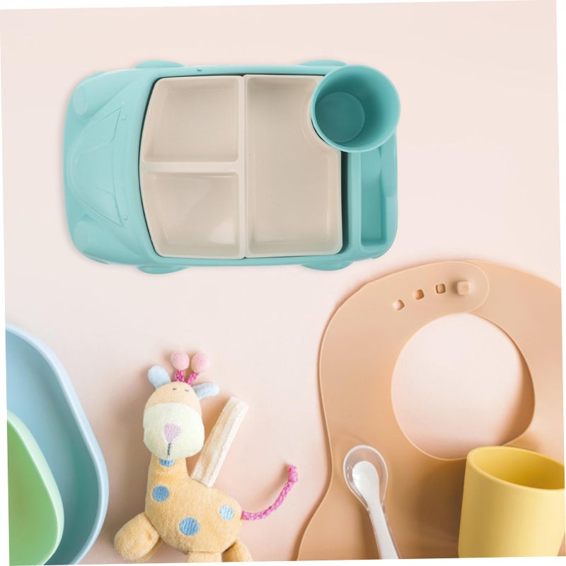 Divided Kids Plate Safe Dish Cartoon Dinnerware for Independent Eating Practical Material - Image 5