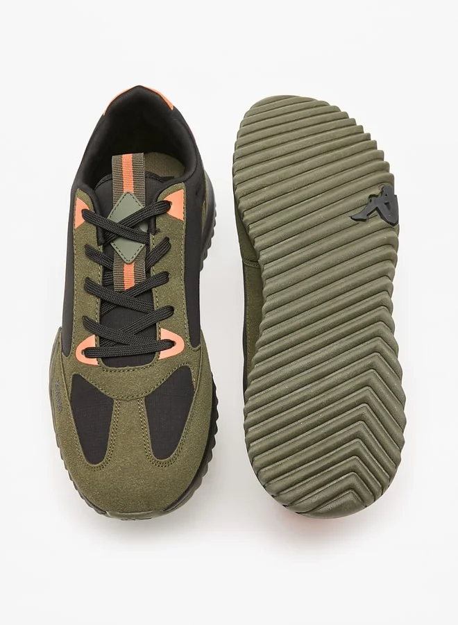 Kappa Men's Embossed Sports Shoes with Lace-Up Closure
