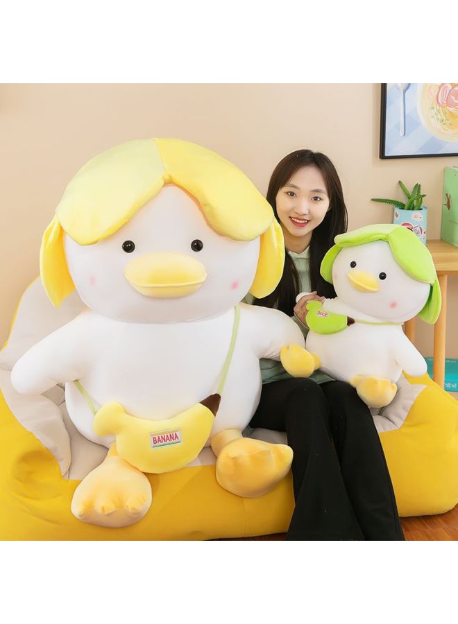 Banana Duck Doll Cute Small Vegetables Chicken Plush Toy Doll Girl's Room Decorations Pillow Super Soft Birthday Gift-Specifications:40cm-Color:Yellow Banana Duck Yy - Image 4