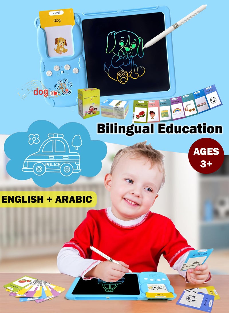general Talking Audio Flashcards Toy Bilingual English Arabic Learning 112 Pieces Cards 224 Flashcards Words with Writing Pad Early Educational Toys for your Babies Kids and Toddlers Preschool Learning for - Image 1