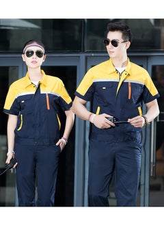 SKT Shiketro Summer Short-sleeved Workwear for Men and Women Breathable Sweat-absorbent Thin Reflective Labor Protection Clothing Tops and Pants 2 Sets  - Image 2