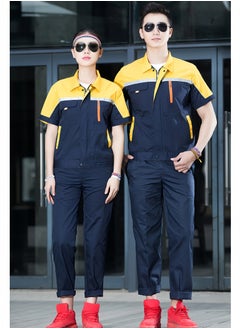 SKT Shiketro Summer Short-sleeved Workwear for Men and Women Breathable Sweat-absorbent Thin Reflective Labor Protection Clothing Tops and Pants 2 Sets  - Image 3