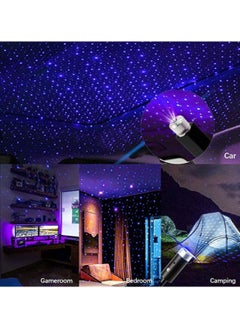 Generic 1 Pair USB Car Projector Led Starry Sky Projector Lamp Accessories Interior Decorative Car Roof Top Ceiling Star Light  - Image 2