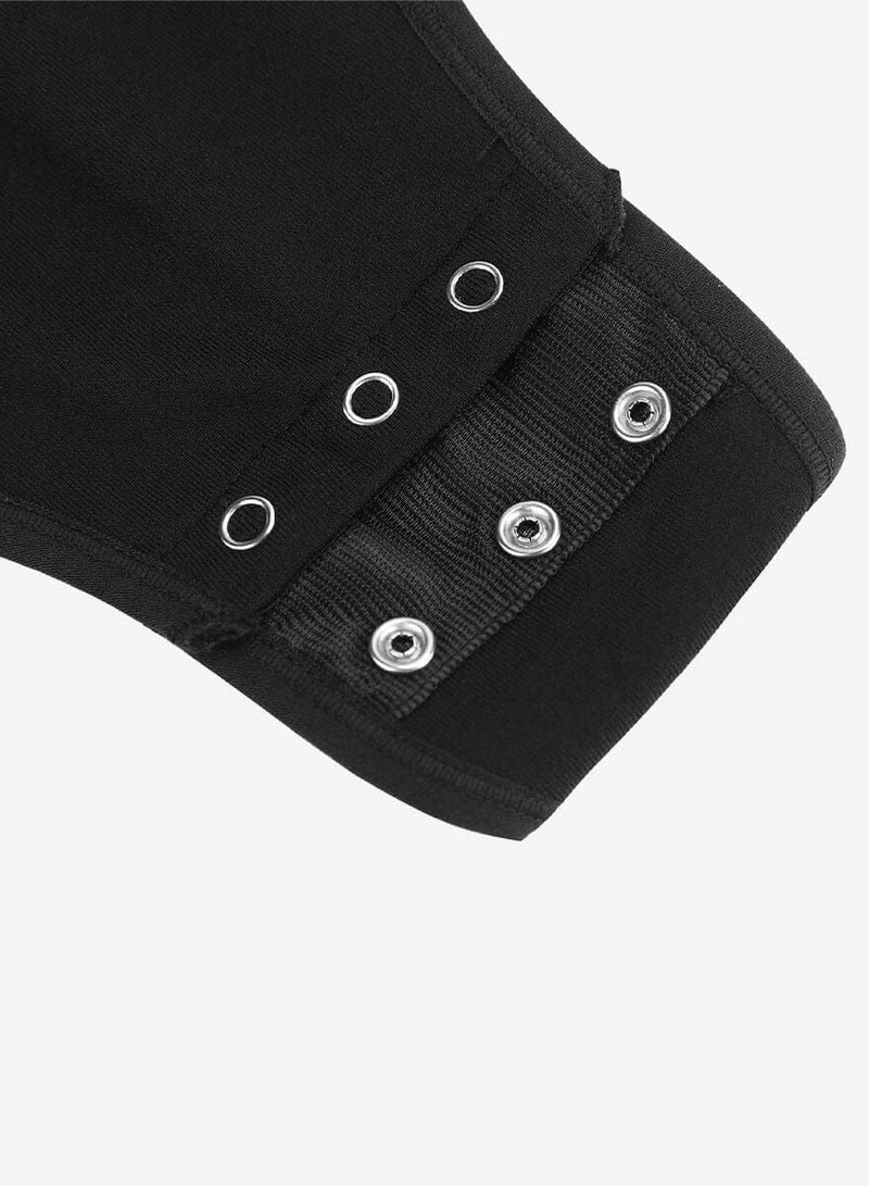 Bodysuit with long sleeves, black - Image 4