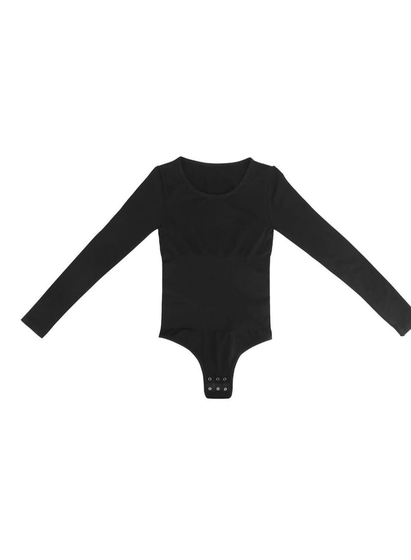 Bodysuit with long sleeves, black - Image 2