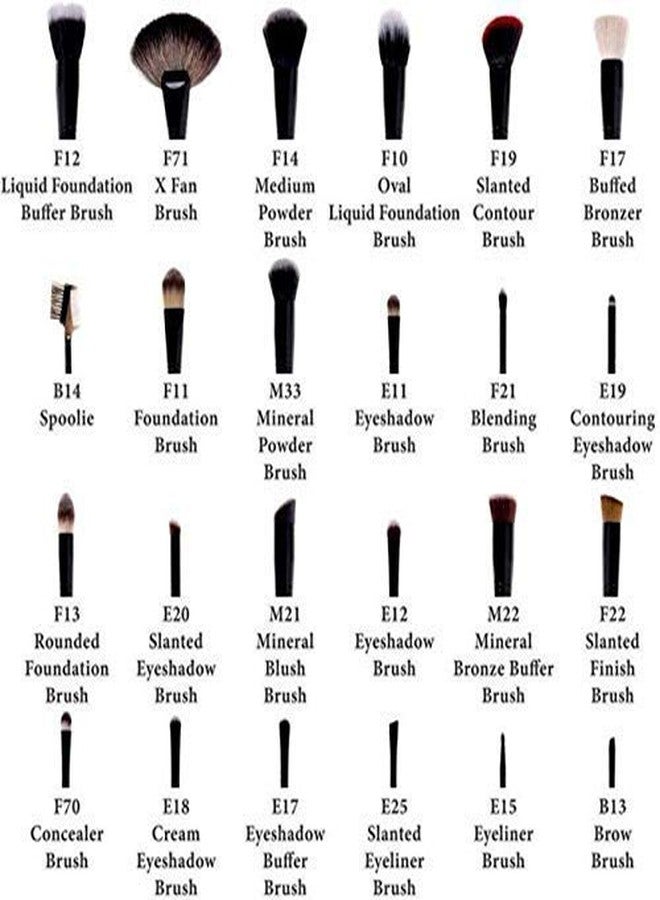 HOMESHOPPER Beauty 24 Makeup Brushes, Make Up Brushes Set Foundation Eye Shadow Kabuki Concealer Cosmetic Brushes Kits Makeup Tools with Pocket Pouch(MAKE UP BRUSH 24 PICS WITH POUCH) - Image 3
