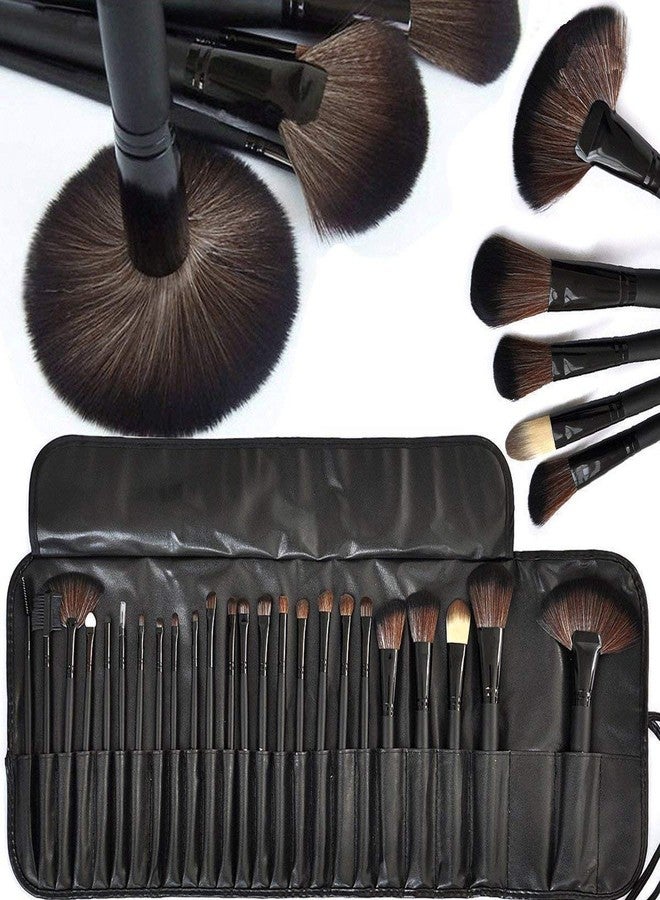 HOMESHOPPER Beauty 24 Makeup Brushes, Make Up Brushes Set Foundation Eye Shadow Kabuki Concealer Cosmetic Brushes Kits Makeup Tools with Pocket Pouch(MAKE UP BRUSH 24 PICS WITH POUCH) - Image 1