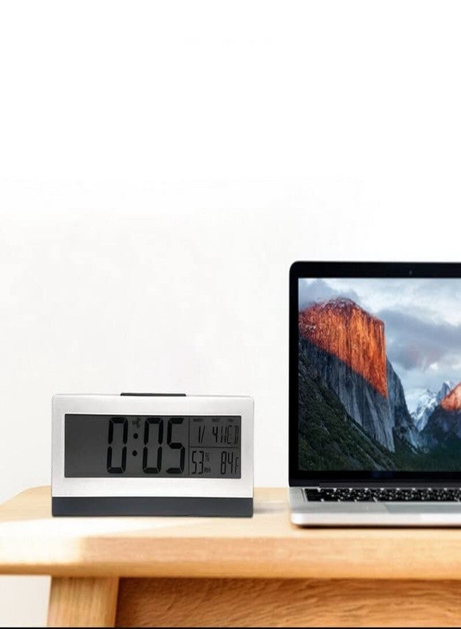 TEMIX Digital Display Alarm Desk Clock Large Number Display LCD Tempreature, Calendar Display Clocks for Home & Office - Image 4
