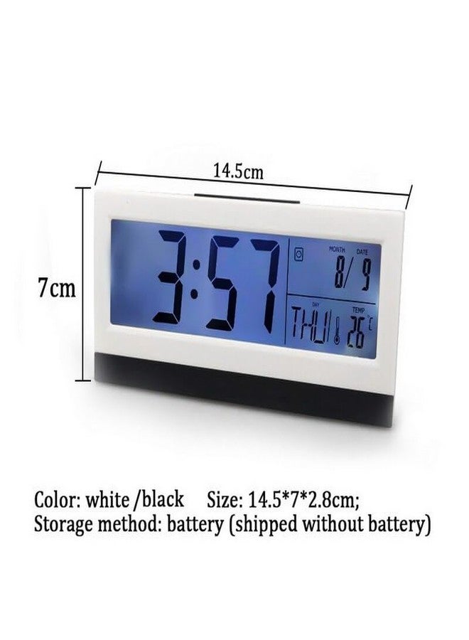 TEMIX Digital Display Alarm Desk Clock Large Number Display LCD Tempreature, Calendar Display Clocks for Home & Office - Image 3