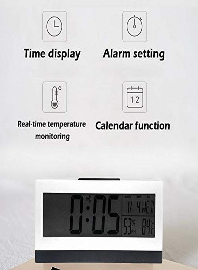 TEMIX Digital Display Alarm Desk Clock Large Number Display LCD Tempreature, Calendar Display Clocks for Home & Office - Image 2