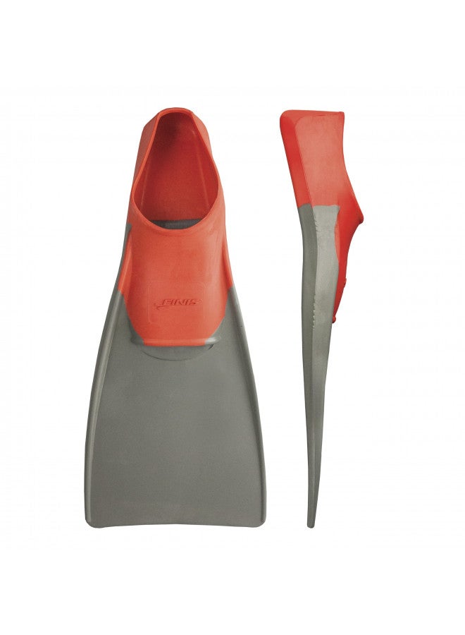FINIS Long Floating Fin 7-9 Red/Gray - Image 1