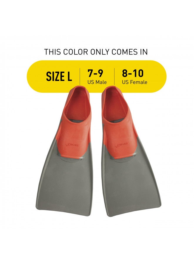 FINIS Long Floating Fin 7-9 Red/Gray - Image 2