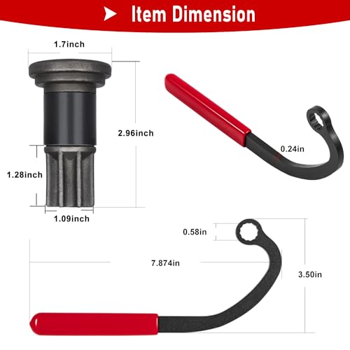 Camoo 13mm Injection Pump Idle Lock Nut Wrench & Engine Barring Tool & Injection Pump Gear Puller For Cummins 5.9L B/C Series, for Dodge Ram VE P7100 VP44 1989-2002 (3 Sets) - Image 3
