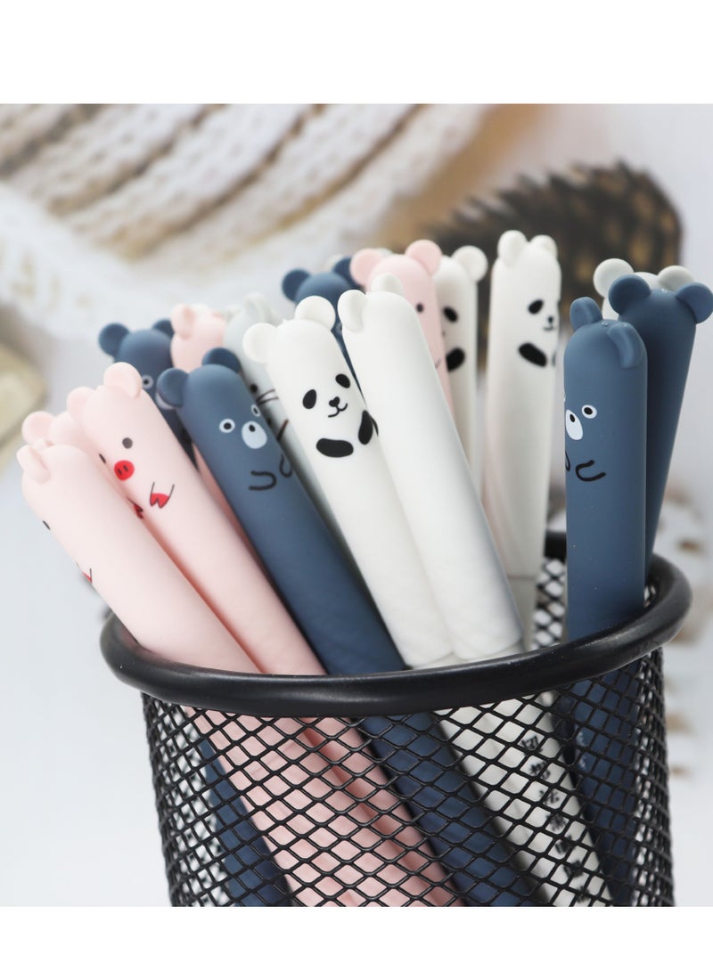 Generic 4-Piece Animal Pattern Erasable Gel Pen Blue/Black  - Image 2