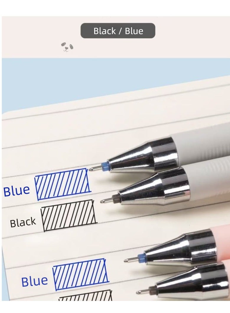 Generic 4-Piece Animal Pattern Erasable Gel Pen Blue/Black  - Image 4