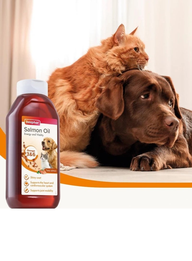بيفار زيت السالمون مكمل غذائي طبيعي لذيذ مناسب للكلاب والقطط 430 ملل - Image 2