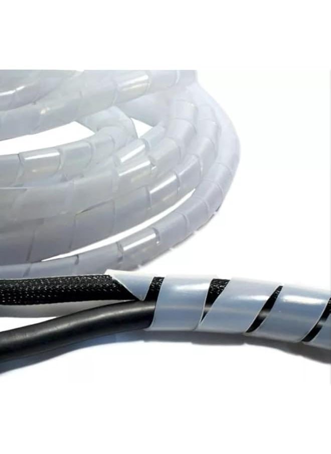 KISTENMACHER Kistenmacher Cable Wire Spiral Wraps, Pc Manage Cable For Computer Car Cover Sleeve (10 Meters) (10mm, White)  - Image 4