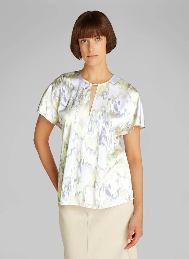 كالفن كلاين Printed Drape Sleeve Top