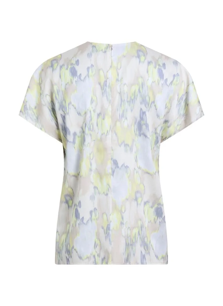 CALVIN KLEIN Printed Drape Sleeve Top