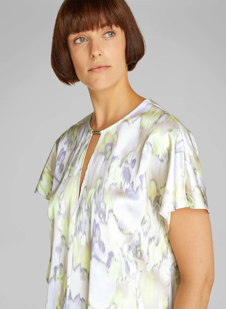 CALVIN KLEIN Printed Drape Sleeve Top