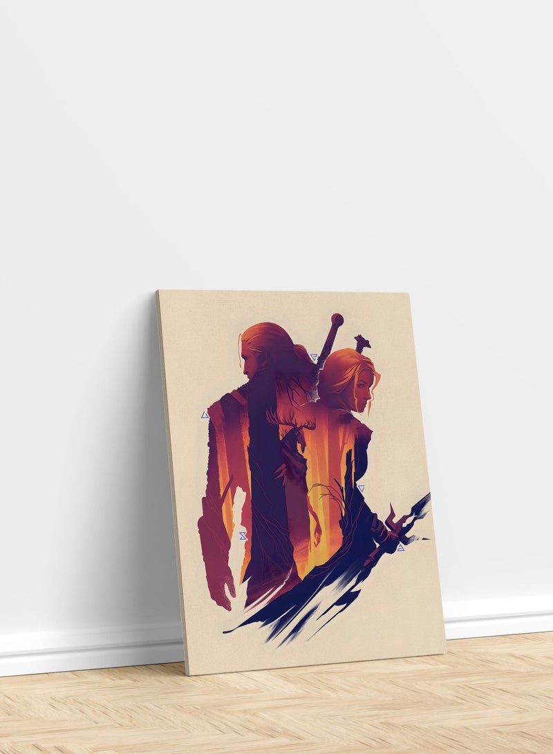 مودكلاس لوحة ذا ويتشرجدارية باطار خشبي - Image 2