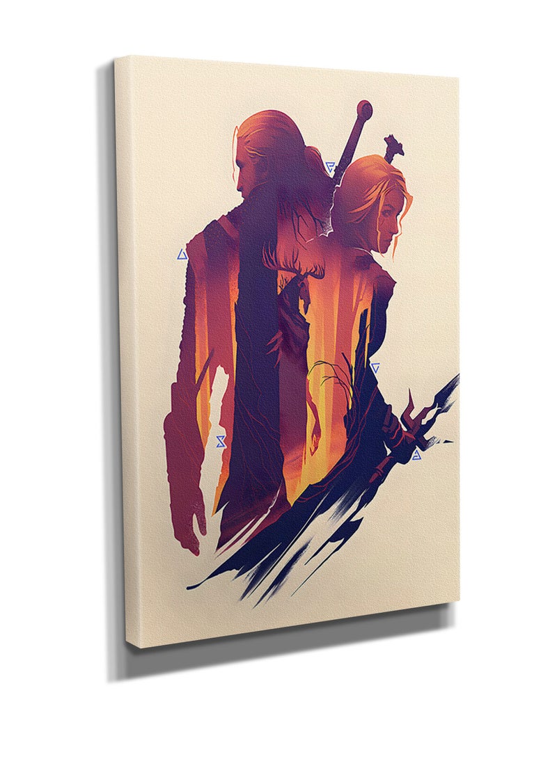 مودكلاس لوحة ذا ويتشرجدارية باطار خشبي - Image 3