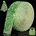 Locacrystal Bling Crystal Rhinestone Ribbon SelfAdhesive Ironon DIY Glitter Diamond Stickers for Crafts Cars Clothing Decoration106inch 3Yards Green - Image 2
