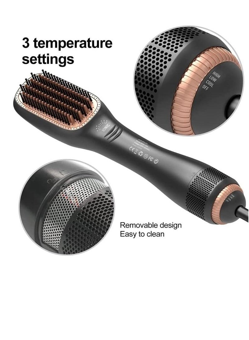 2 in 1 Multifunctional Hair Dryer Volumizer Rotating Hot Hair Brush Curler Roller Rotate Styler Comb Styling Curling Iron - Image 1