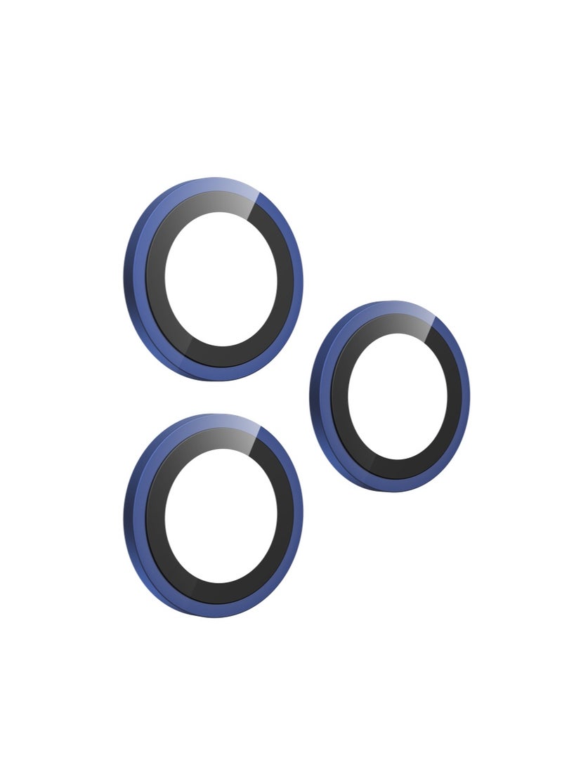 devia iPhone 17 Pro / 17 Pro Max Lens Protector Dark Blue - Tempered Glass with Titanium Frame Premium Dual AR Protection and 99% Ultra Clear - Image 1