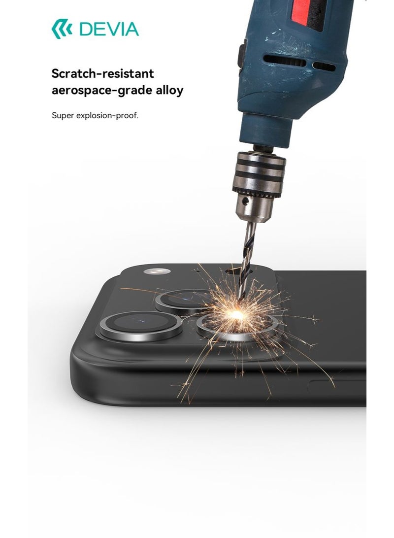 devia iPhone 17 Pro / 17 Pro Max Lens Protector Dark Blue - Tempered Glass with Titanium Frame Premium Dual AR Protection and 99% Ultra Clear - Image 4