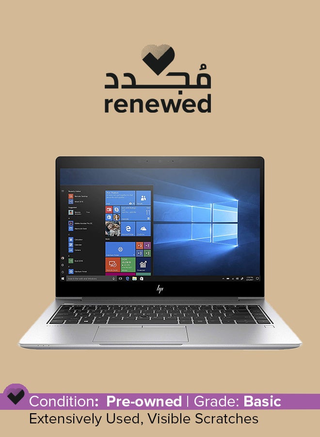 HP مُجدد - لابتوب إيليت بوك ‎840 G6 نوت بوك بشاشة مقاس 14 بوصة ومعالج كور i7/ الجيل الثامن/ ذاكرة رام سعة 16 جيجابايت/ محرك أقراص SSD سعة 512 جيجابايت/ بطاقة رسومات إنتل 620 بدقة فائقة الوضوح فضي - Image 1