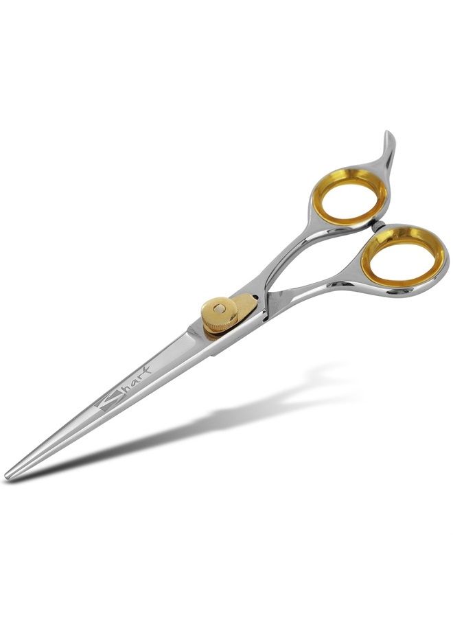 SHARF Gold Touch Barber 6.5 Inch, Professional Straight Shears 440c Japanese Stainless Steel Barber Scissors for Men and Women - Image 3