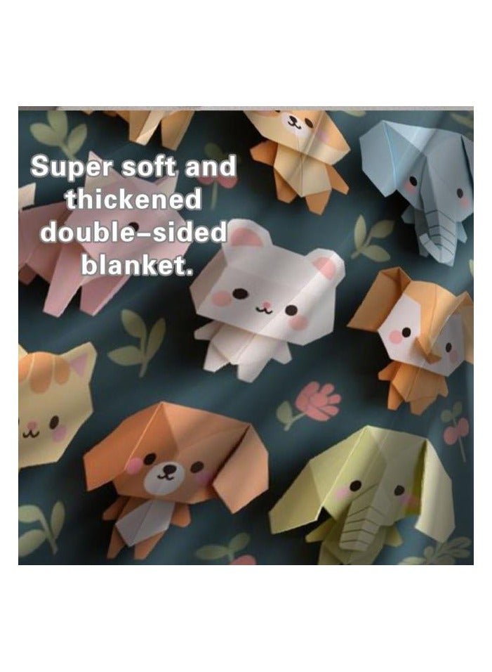 general Children's or student cartoon flannel thin blanket (warm and comfortable, suitable for sleep, games) 100cm*150cm - 1145 - Image 1