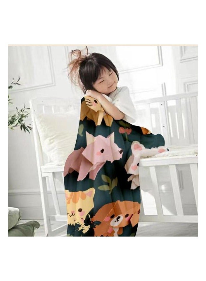 general Children's or student cartoon flannel thin blanket (warm and comfortable, suitable for sleep, games) 100cm*150cm - 1145 - Image 3