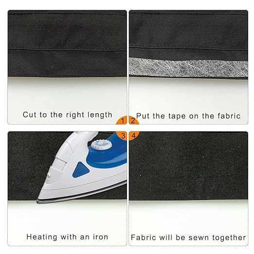 karmet karmet Iron on Hem Tape Fabric Fusing Hemming Tape Wonder Web Adhesive Hem Tape for Pants Each 100 Yards 2 Pack White  - Image 4