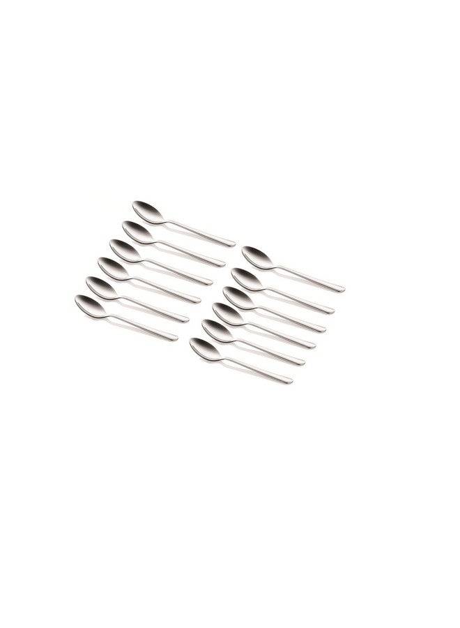 Shapes Gravity Stainless Steel Tea Spoon Set - 12 Pieces (14 cm) | Sleek Design | Durable Construction | Ideal for Home and Cafes | Dishwasher Safe | Perfect for Tea and Desserts - Image 1