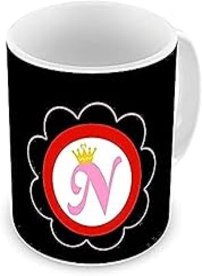 Printed Mug - Multicolor Design - Letter N