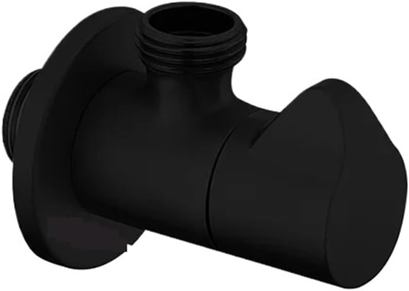 صمام زاوية النحاس الأسود G1 2 منفذ مفرد مزدوج صمام إيقاف المياه للحمام المرحاض المطبخ - Image 1