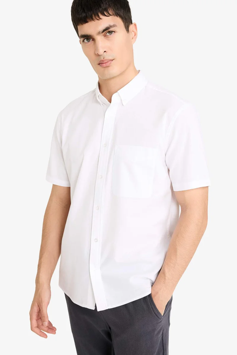 ديفاكتو Basic Long Sleeves Cotton Shirt